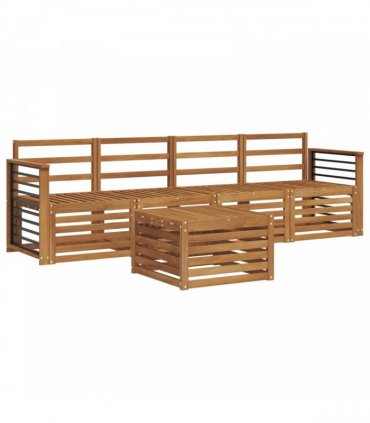 vidaXL Sofa Sets Natural Solid Acacia Wood