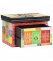 vidaXL Bedside Cabinet with Drawer Multicolour 40 x 30 x 28 cm