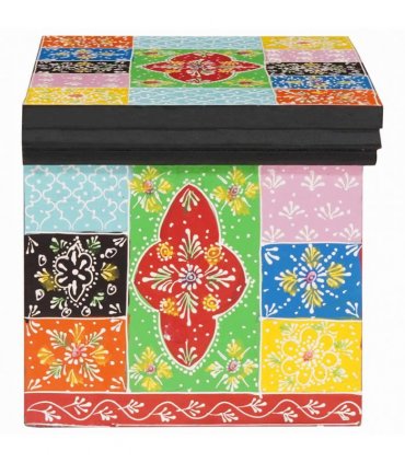 vidaXL Bedside Cabinet with Drawer Multicolour 40 x 30 x 28 cm