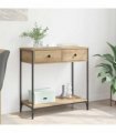 vidaXL Console Table Artisan Oak 75 x 34.5 x 75 cm Engineered Wood