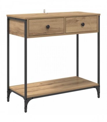 vidaXL Console Table Artisan Oak 75 x 34.5 x 75 cm Engineered Wood