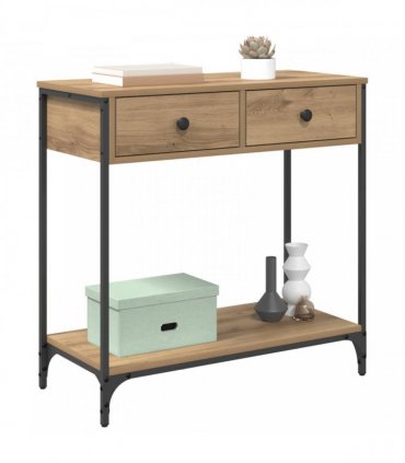 vidaXL Console Table Artisan Oak 75 x 34.5 x 75 cm Engineered Wood