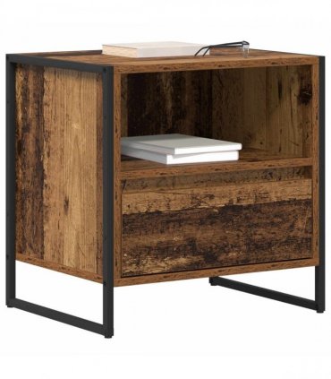 vidaXL Bedside Table 2 pcs Old Wood 50 x 39.5 x 50 cm Engineered Wood