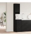 vidaXL Kitchen Sideboard with Drawer Black Oak 32 x 50 x 180 cm