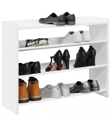 vidaXL Shoe Rack White 80x25x62 cm Engineered Wood