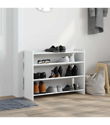 vidaXL Shoe Rack White 80x25x62 cm Engineered Wood