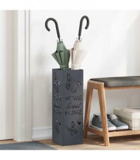vidaXL Rain Umbrella Stand Anthracite 15.5 x 15.5 x 49 cm Steel