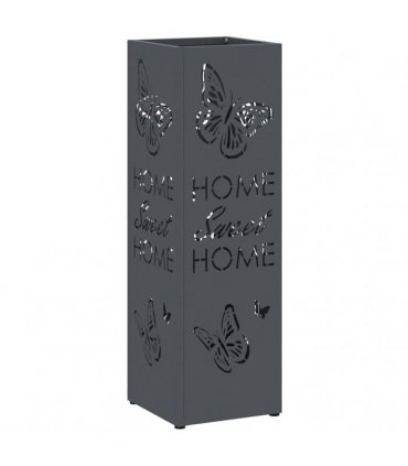 vidaXL Rain Umbrella Stand Anthracite 15.5 x 15.5 x 49 cm Steel
