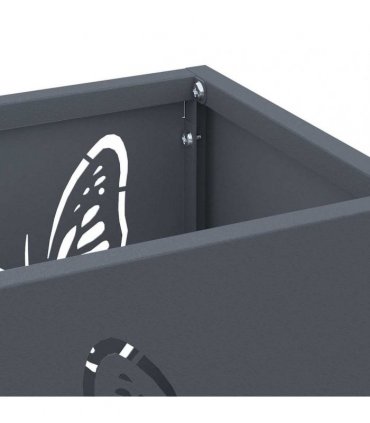 vidaXL Rain Umbrella Stand Anthracite 15.5 x 15.5 x 49 cm Steel
