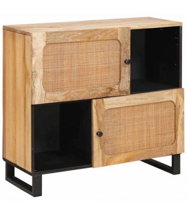 vidaXL Sideboard with Storage Brown 80 x 33 x 75 cm Solid Mango Wood