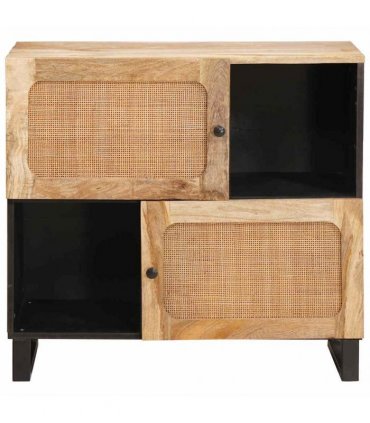 vidaXL Sideboard with Storage Brown 80 x 33 x 75 cm Solid Mango Wood