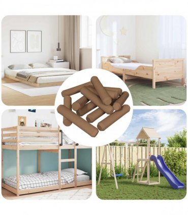 vidaXL Wooden Dowels 18000 pcs Brown Solid wood