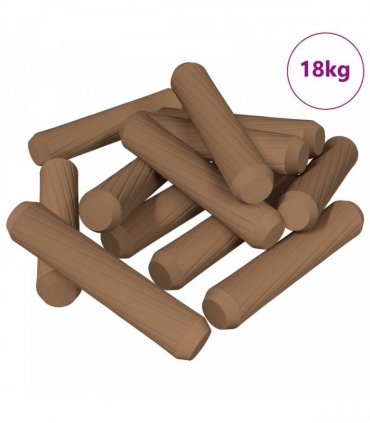 vidaXL Wooden Dowels 18000 pcs Brown Solid wood