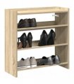 vidaXL Shoe Rack Sonoma Oak 60x25x62 cm Engineered Wood