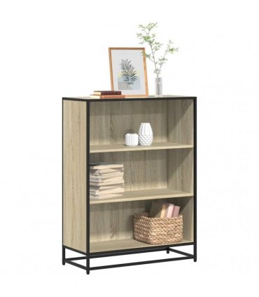 vidaXL Book Cabinet Sonoma Oak 80.5x35x107.5 cm Engineered Wood