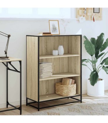 vidaXL Book Cabinet Sonoma Oak 80.5x35x107.5 cm Engineered Wood