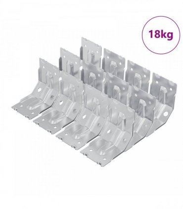 vidaXL Bracket 212 pcs Zinc-coated 106 x 55 x 1.5mm Steel