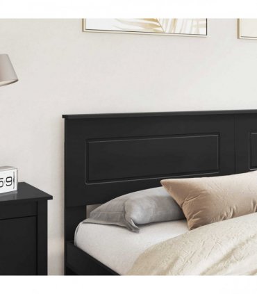 vidaXL Headboard Black Oak Engineered wood