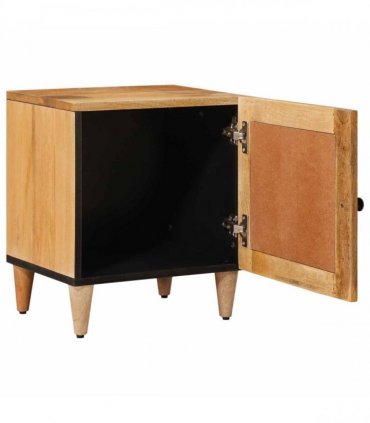 vidaXL Bedside Cabinet 2 pcs Natural 40 x 33 x 46 cm Solid Mango Wood