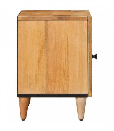 vidaXL Bedside Cabinet 2 pcs Natural 40 x 33 x 46 cm Solid Mango Wood