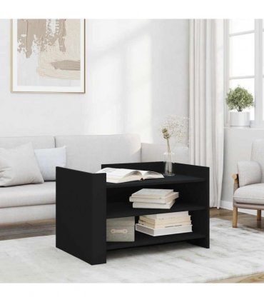 vidaXL Coffee Table Black 80x50x50 cm Engineered Wood