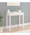 vidaXL Console Table White 80x40x75 cm Solid Wood Pine