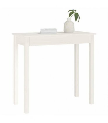 vidaXL Console Table White 80x40x75 cm Solid Wood Pine