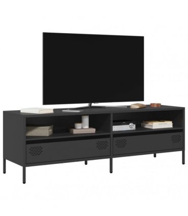 vidaXL TV Cabinet Black 135x39x43.5 cm Cold-rolled Steel