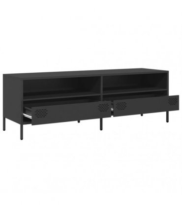 vidaXL TV Cabinet Black 135x39x43.5 cm Cold-rolled Steel