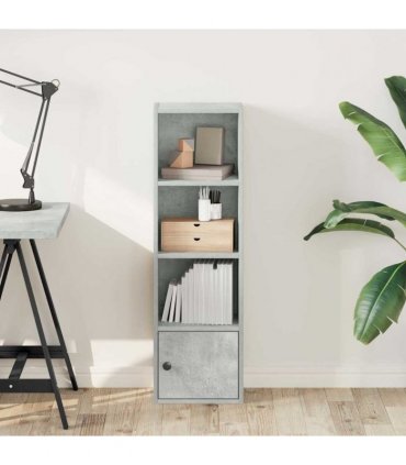 vidaXL Bookcase Concrete Grey 31x24x102 cm Engineered Wood