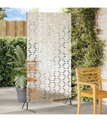 vidaXL Privacy Screen 100 x 50 x 180 cm Stainless Steel Silver