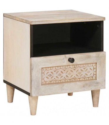 vidaXL Bedside Cabinet 2 pcs White 40 x 33 x 46 cm Engineered Wood