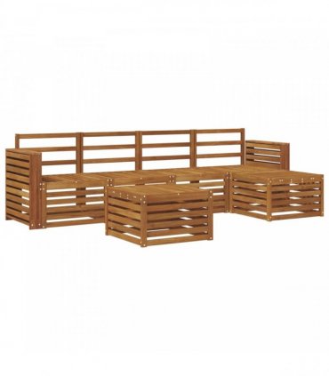 vidaXL Outdoor Sofa Set 6 pcs Natural