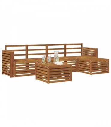 vidaXL Outdoor Sofa Set 6 pcs Natural