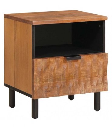 vidaXL Bedside Cabinet Brown 40 x 33 x 46 cm Solid Mango Wood