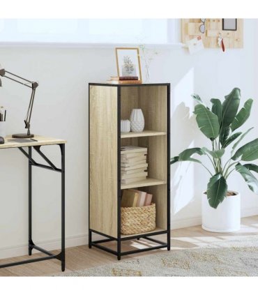 vidaXL Book Cabinet Sonoma Oak 40x35x107.5 cm Engineered Wood