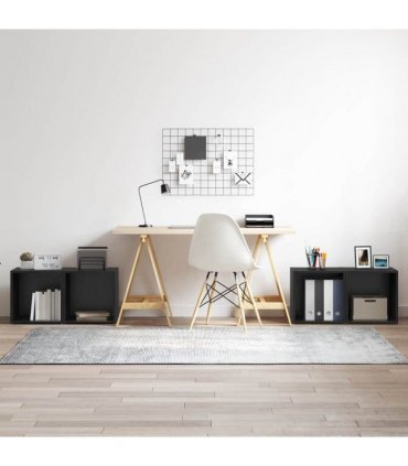 vidaXL TV Cabinet Set 4 pcs Black 37 x 35 x 37.5 cm Engineered Wood