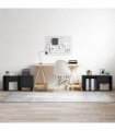 vidaXL TV Cabinet Set 4 pcs Black 37 x 35 x 37.5 cm Engineered Wood