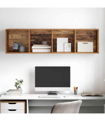 vidaXL TV Cabinet Set Old Wood 37 x 37 x 142.5 cm Engineered Wood