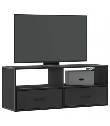vidaXL TV Cabinet Black 100x31x39.5 cm Engineered Wood and Metal