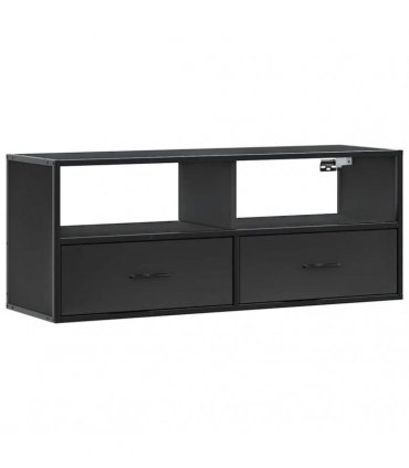 vidaXL TV Cabinet Black 100x31x39.5 cm Engineered Wood and Metal