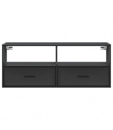 vidaXL TV Cabinet Black 100x31x39.5 cm Engineered Wood and Metal