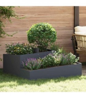 vidaXL Garden Planter Anthracite 100 x 100 x 50 cm Cold-rolled Steel
