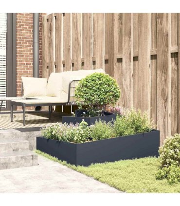 vidaXL Garden Planter Anthracite 100 x 100 x 50 cm Cold-rolled Steel