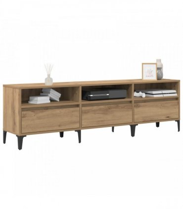 vidaXL TV Cabinet with Drawer Artisan Oak 150 x 30 x 45 cm