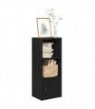 vidaXL Bookcase Black Oak 31x24x77 cm Engineered Wood