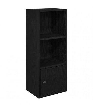 vidaXL Bookcase Black Oak 31x24x77 cm Engineered Wood