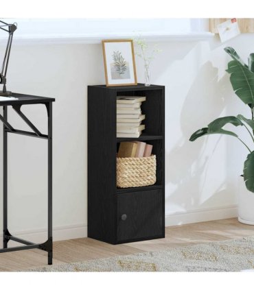 vidaXL Bookcase Black Oak 31x24x77 cm Engineered Wood