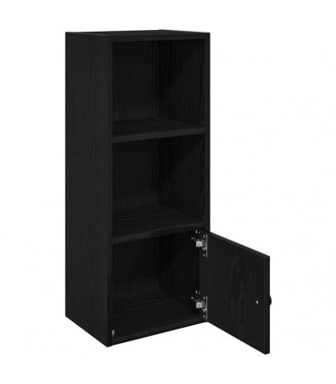 vidaXL Bookcase Black Oak 31x24x77 cm Engineered Wood