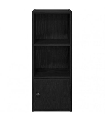 vidaXL Bookcase Black Oak 31x24x77 cm Engineered Wood